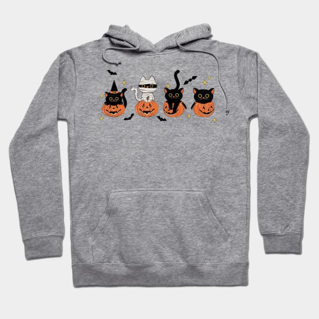 Cats Halloween Hoodie by Sunset beach lover